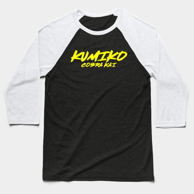 Cobra Kai - Kumiko Baseball T-Shirt by deanbeckton